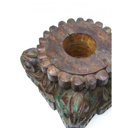 Świecznik z drewna egzotycznego Rzeźbiony XL